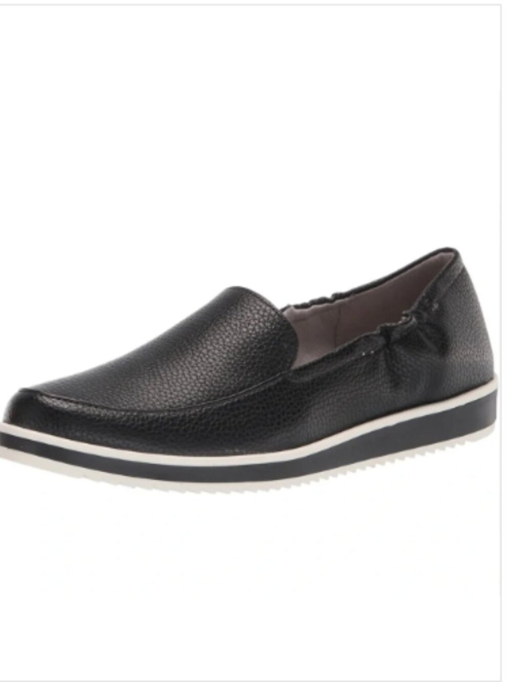 Naturalizer Raina Slip On Loafer Sneaker Shoe, Black/White - Size 10